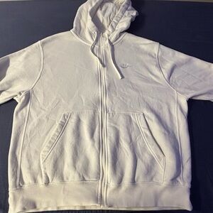 L White NIKE zip up hoodie
